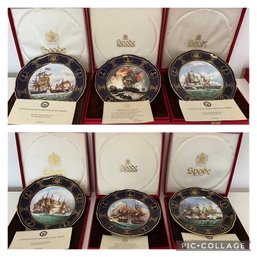 6 NEW Spode Maritime Plates ~ With Boxes & Certificates ~