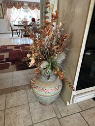 Huge Urn With Artificial Flowers