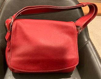 Red Leather Coach Bag