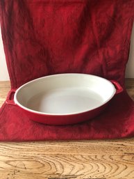 Staub Ceramic Red Oval Dish