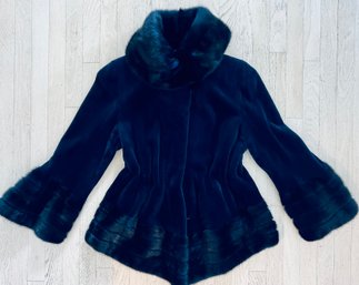 Luxury Steele Blue Mink Coat By Harpers