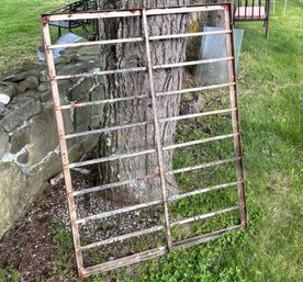 A Vintage Iron Elevator Shaft Grille - Wonderful Garden Trellis