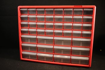 Large Red And Grey Parts Drawer - Lot 2