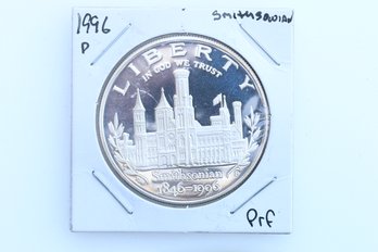 1996 Smithsonian Liberty Proof Silver Dollar