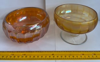 2 Very Nice Carnival Glass Dishes