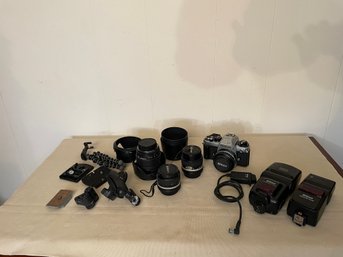 Nikon FA Camera With Lenses And Accessories