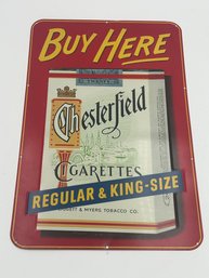 Superb Original 1940s CHESTERFIELD Cigarettes Advertising Sign