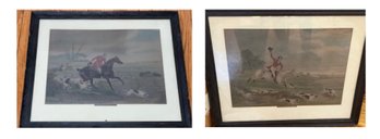 Pair Of Two Beautiful Fox Hunt Prints 1857 Ackermann