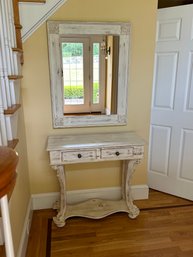 White Washed Hall Table