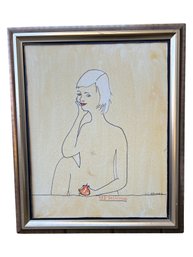 Titled RED Delicious- Signed Original Vintage Art Piece