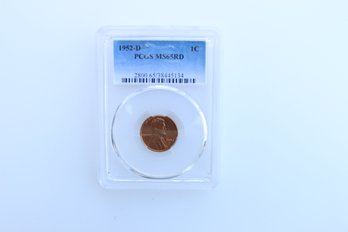 1952 D Pcgs Ms 65 Red Wheat Penny Cent