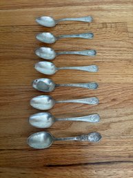 Vintage Oneida Community Silver Plated Spoons Gena Glen Quaker Early Birds Movie Star Names