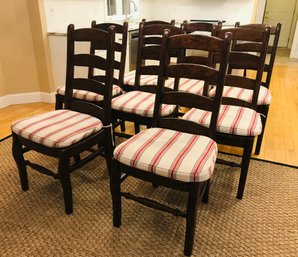 8 POTTERY BARN Wynn Dining Chairs With POTTERY BARN Cushions