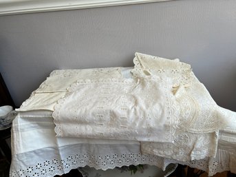 Grouping Of Table Runners, Doilies & More