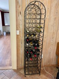 Standing Cast Iron Wine Rack, Holds 67 Bottles