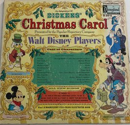 THE WALT DISNEY PLAYERS  - DICKEN'S CHRISTMAS CAROL -  (LP) DISNEYLAND D 3811 - INCLUDES BOOKLET