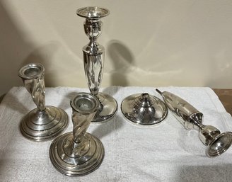 Sterling Candlestick Scrap Lot