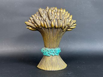 A Vintage Cast Iron Doorstop: Wheat Sheaf