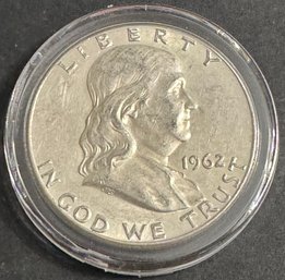 1962 Benjamin Franklin Silver Half Dollar