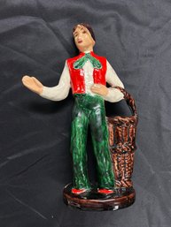 Vtg MCM CALIFORNIA CA Pottery - Hedi Schoop Hollywood Boy Figurine Vase Planter