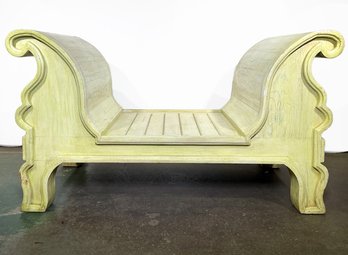 A Whimsical Pine Bench Seat By Pottery Barn