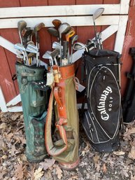 3 Gold Bags & Clubs