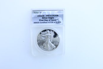 2015 W Silver Eagle Anacs Proof 70 Pf70 .999 One Ounce Coin Limited Edition