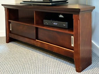 A Mahogany Corner Console - Modern Sliding Doors