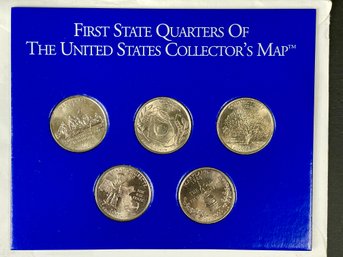 First State Quarters Of The Unites States Collector's Map Collection