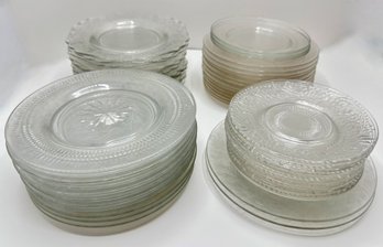 Vintage Glass Plates, Several Patterns, Some Purchased At Doyle Auction House (Over 50 Pieces)