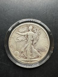 1943-D Walking Liberty Silver Half Dollar