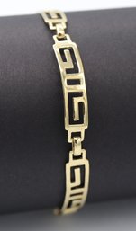 Sterling Silver Gold Vermeil Greek Key Bracelet