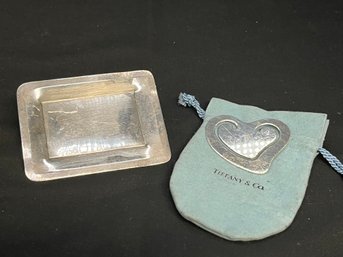 Sterling Treasures! Vintage Elsa Peretti For Tiffany Bookmark And Small Sterling Trinket Tray