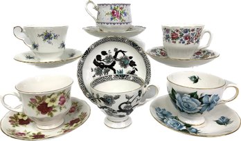 A Collection Of 6 Fine Porcelain Cups & Saucers