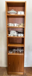 Adjustable Narrow Bookcase With Cabinet