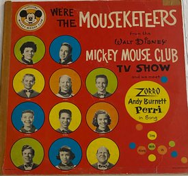 We're The Mouseketeers  - Walt Disney Mickey Mouse Club TV Show -  Vintage Vinyl LP - MM-18 - RARE