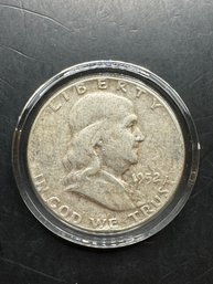 1952 Silver Benjamin Franklin Half Dollar