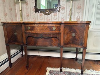 Antique Federal Style Flame Mahogany Sideboard