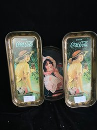 Vintage Coca Cola Tin Trays