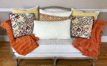 Earth Toned Accent Pillows And Throw Blankets Including RALPH LAUREN