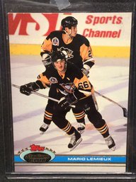 1991 Topps Stadium Club Mario Lemieux - M