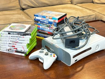 An Xbox 360 And Various Games