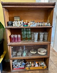 Vintage Lawyer Barristers Cabinet With One Glass Door