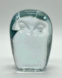Crystal Abstract Owl Paperweight