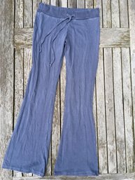 BRANDY MELVILLE, Cotton Knit Flared Pants, Loungewear/readywear/workout, Blue, One Sz.