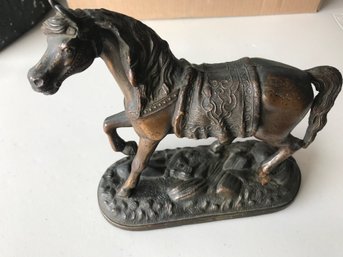 Horse Statue , 3 LB , 9 Inch By 7 Inch, Possibly Bronze Or Brass