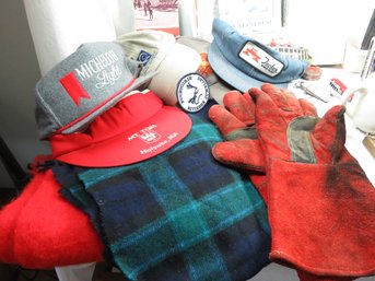 Mens Gloves, Hats, Cup, Knives, Maps & Playing Cards