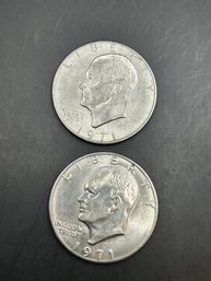 Beautiful Lot Of 2 Eisenhower Dollars