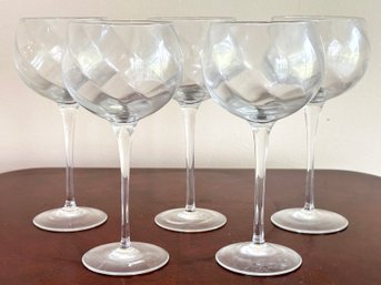 A Set Of 5 Ballon Wine Goblets