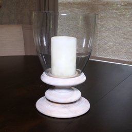 Large Hurricane Candle / Centerpiece - NOT A SMALL PIECE Its 15' TALL - Very With Electric Flicker Candle !